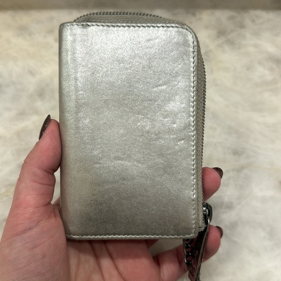Chanel Metallic Silver Key and Card Pouch - Picture 10 of 11